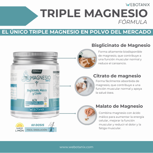 Triple Magnesio Fórmula Polvo 128g - Imagen 2
